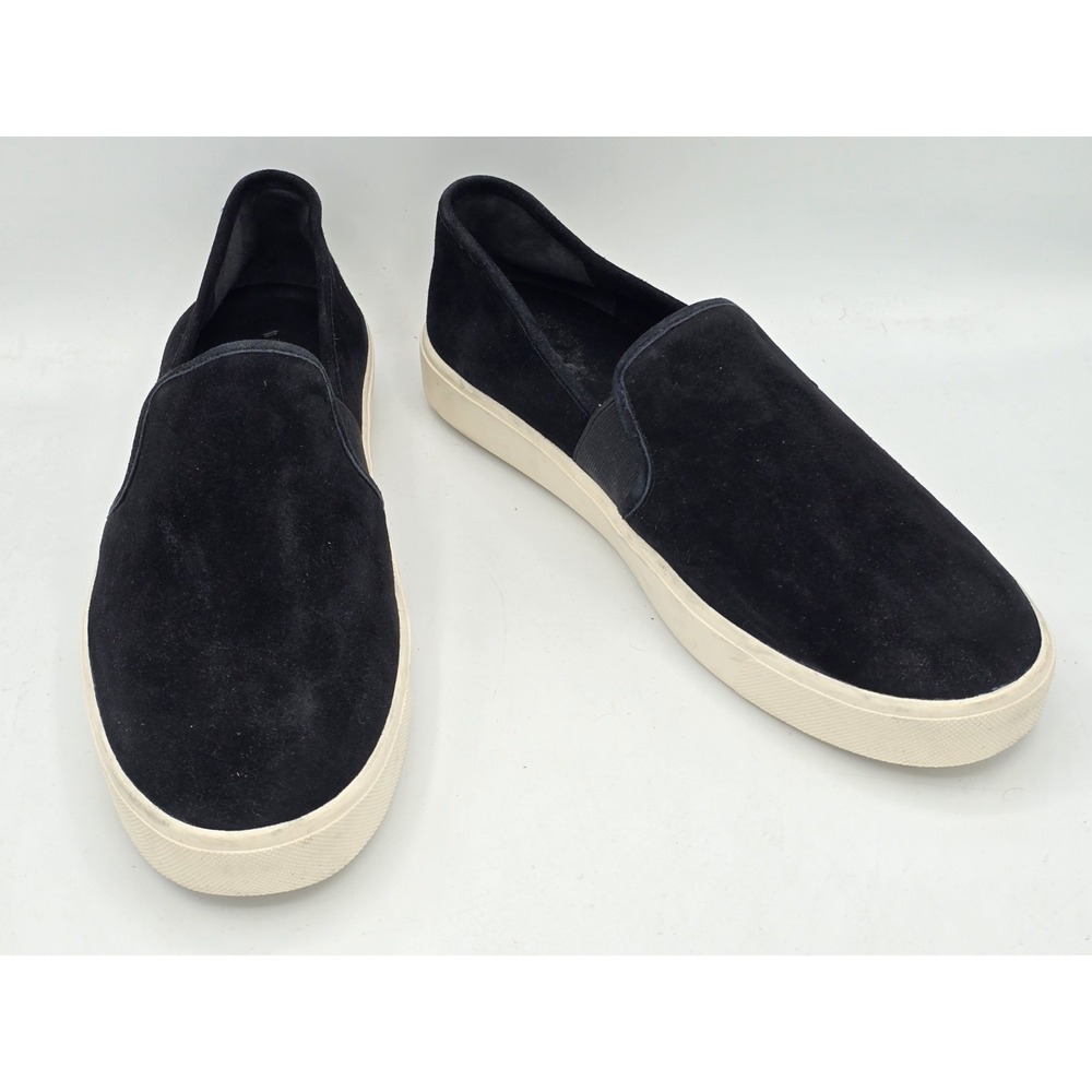Vince Preston Suede Slip-On Women's Sneakers Black Size 8.5 M MSRP $195